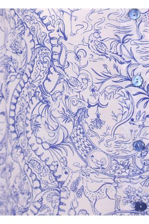 White and blue pattern sunbathing dress Laboratorio Capri | MINERVACHINABIANCO